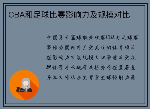 CBA和足球比赛影响力及规模对比